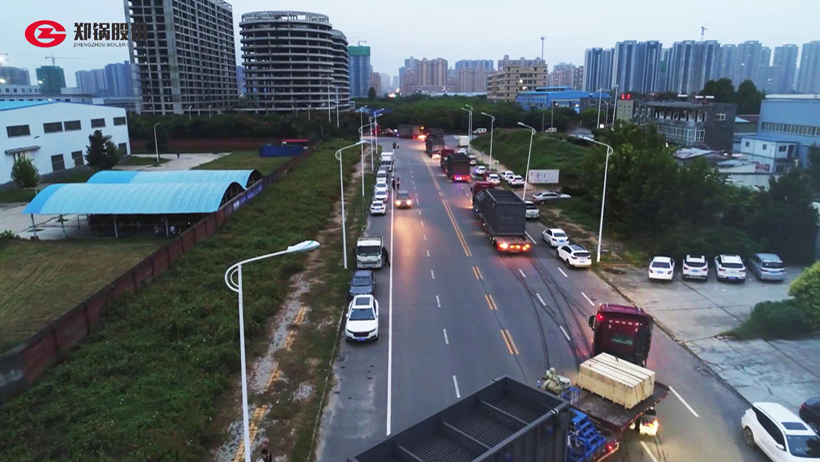 廣東玻璃窯余熱項(xiàng)目六車(chē)齊發(fā)貨