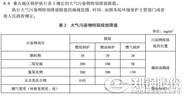 黑龍江工業(yè)鍋爐燃氣鍋爐排放標準規(guī)定鍋爐